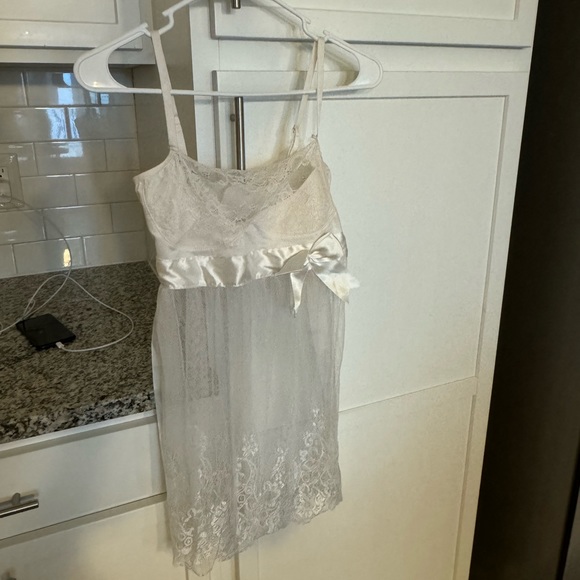 Victoria's Secret Other - Vintage white lingerie slip mini dress